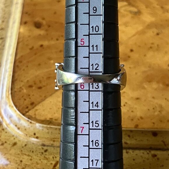 Natural Black Spinel Sterling Silver Ring Size 5.75 - Picture 7 of 9